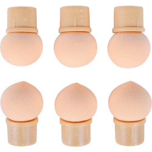 6 Pcs Replace Sponges of Dual-ended Blooming Nail Pen Drawing And Dotting Nail Polish Professional Manicure Tool