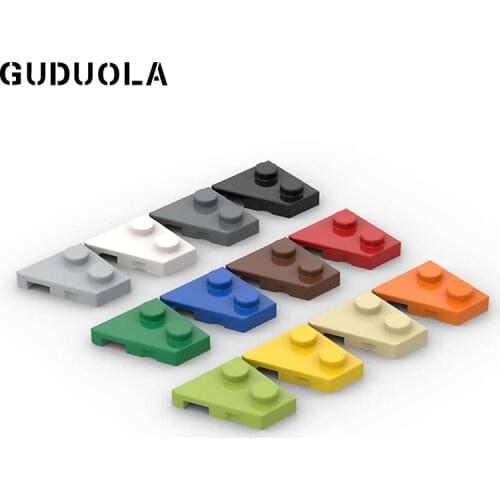 Guduola Special Brick Wedge Plate 2 x 2 (27°) Right (24307) MOC Building Blcok Toy Parts 50pcs/LOT