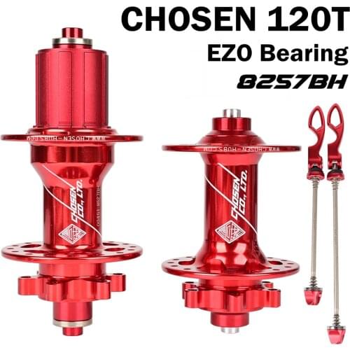 CHOSEN 8057 Mountain Bike Bicycle Hubs Front 2 Rear 4 Bearing MTB Hubs EZO Bearing QR 32H Lubrication Light Weight Quick Release