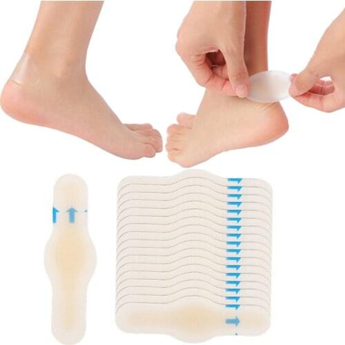 4Pcs 5 Sizes Skin Hydrocolloid Relief Plaster Blister Patch Heel Protector Foot Care