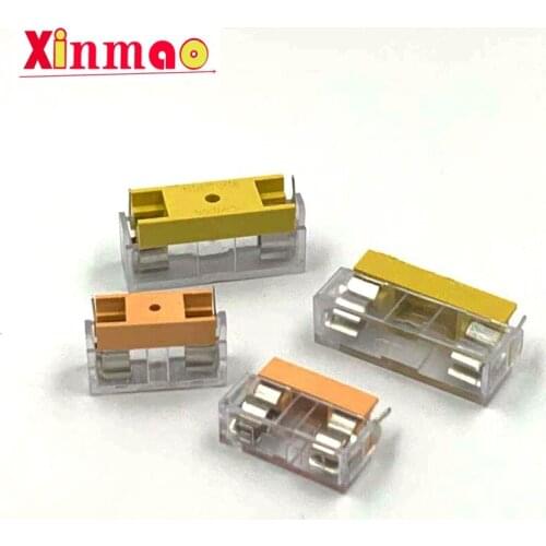 5PCS 5*20/6*30MM GLASS FUSE HOLDER with Transparent Cover 5*20 insurance tube socket fuseholder for fuse PCB BOARD