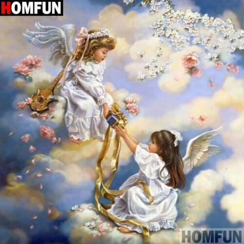 HOMFUN Full Square/Round Drill 5D DIY Diamond Painting "Flower angel" 3D Embroidery Cross Stitch 5D Decor Gift A14412