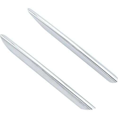 AU04 -Car Chrome Front Bumper Fog Light Eyebrow Trim Strip for Honda Civic 2016 2017 2018