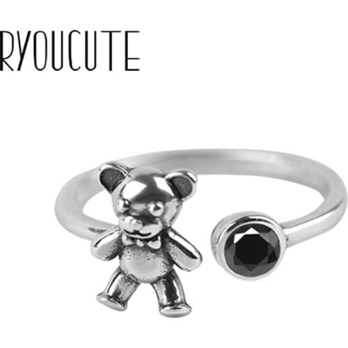 Bohemian Vintage Big Bear Rings For Women Boho Antique Silver Color Knuckle Rings Boho Jewelry Anillos 2021