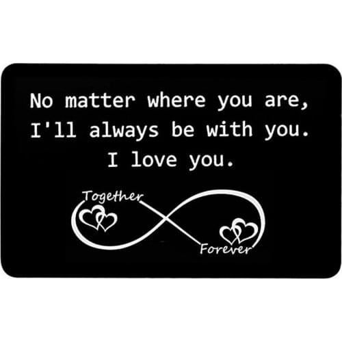 Wallet Card Gifts for Him Her Husband Boyfriend Love Note From Wife Girlfriend Valentines Day Gifts for Groom Bride Gifts