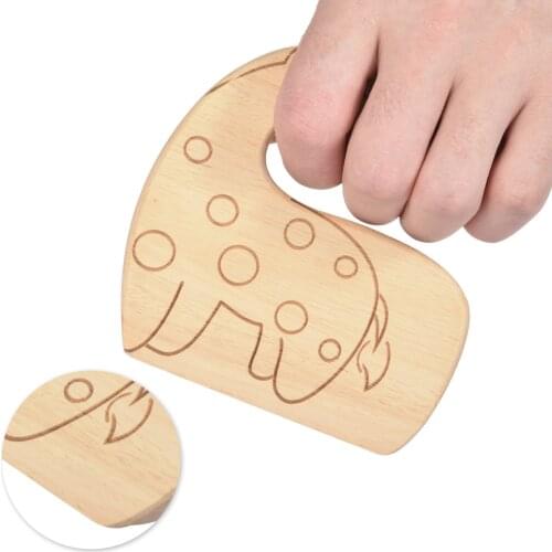 Wooden Knife For Kids Cartoon Giraffe And Crocodile Wooden Cutter Cute Shape Kitchen Tool For Cutting Veggies bearable