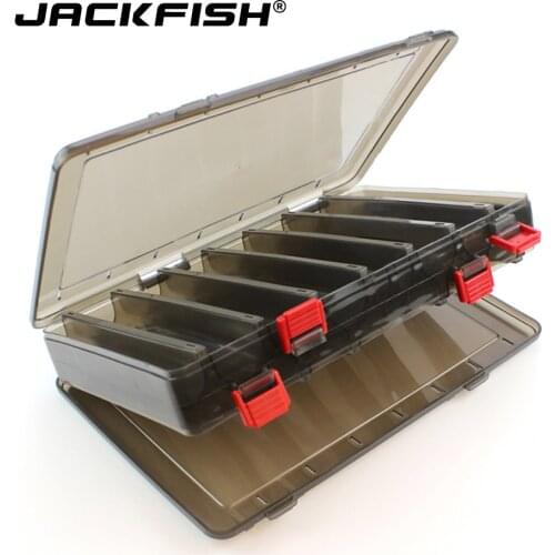 JACKFISH PP Fishing lure box Multifunctional Fishing Box Hooks Spoons Storage Boxes 14 Compartments Lure Box Fishing Tackle