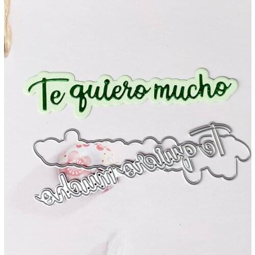 Spain Word die Metal Cutting Dies Embossing Stencils for DIY Scrapbooking Photo Album Decorative DIY Paper Cards Making