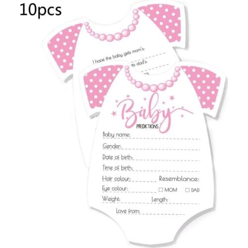 23GD Baby Predictions and Advice Cards (Pack of 10) - Baby Shower Games Ideas for Boy or Girl- Party Activities Supplies