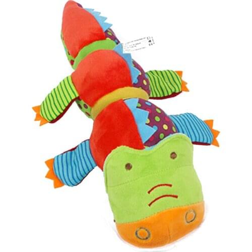 New Colorful Edition Plush Doll Baby Toys Rotate Crocodile With Ring Bell Clear Bell Cute Animals Plush Doll Soft Stuffed Kids