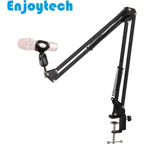New Arrival Foldable Metal Stands Mounts Holder for Microphones Tabletop Convenient Tripod Bracket with Clamp for Bloggers
