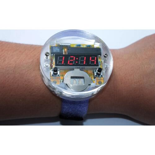 Single-Chip LED Watch Kit Clock DIY Big Time Digital Tube Watch Electronic Watch Parts