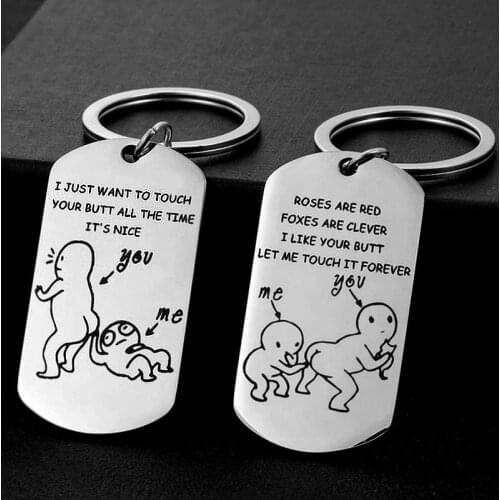 Gift For Boyfriend Funny Letter Keychain Small Love Gift for Girlfriend Present Valentines Day Gift