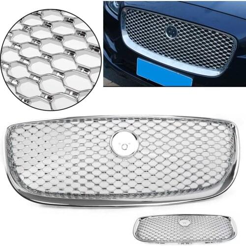 Auto Front Upper Center Grille Grill Mesh Radiator for Jaguar XJ 2016 2017 2018 Chrome