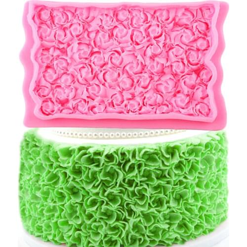 Mini Flower Lace Silicone Mold DIY Wedding Cake Border Fondant Molds Cake Decorating Tools Candy Clay Chocolate Gumpaste Moulds