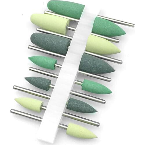 Silicone Nail Drill Bit Electric Rotary Burr Bits Set Polishing Buffer Files Manicure Pedicure Machine Accessories Tools