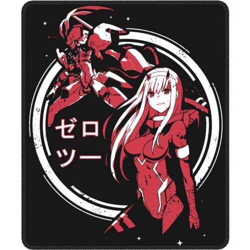 Zero Two Strelitzia Darling In The Franxx Unique Mouse Pad Waterproof Mouse Mats Natural Rubber Computer Keyboard Desk Pad