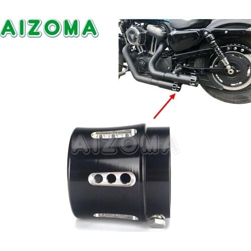 1.75'' 2.5'' Universal Motorcycle Black Exhaust Pipe For Harley Chopper Bobber Cafe Racer Rear Tail Muffler Tip Exhaust System