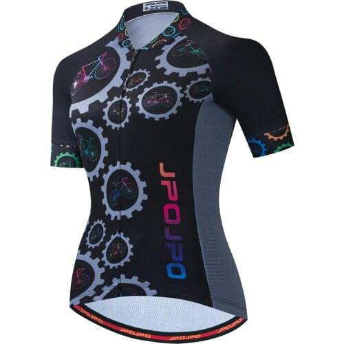 Womens Cycling Jerseys Summer Bicycle Shirts Short Sleeve Breathable Quick Dry Mountain Bicycle Clothes