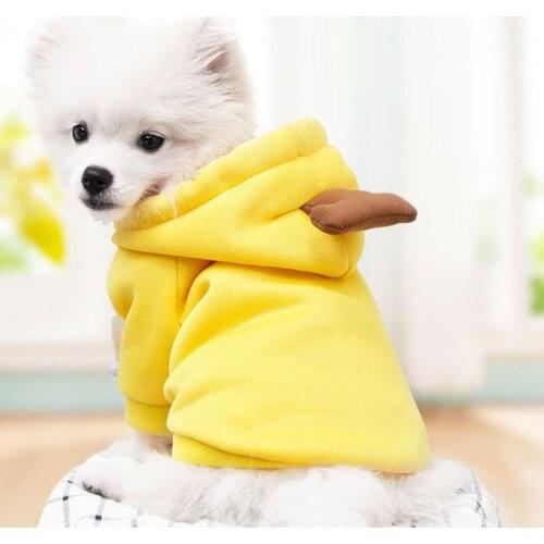 Pet Dog Winter Warm Suit Plush Soild Coat Hoodies Cat Clothes For Bulldog Dogs Costume Jacket Yorkie Jumpsuits Hot Sell