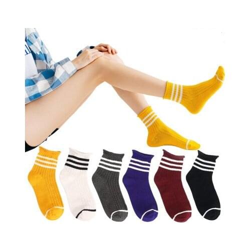 2019 trendy socks mens tube socks curling cotton socks four seasons womens socks autumn and winter socks in the female Korean