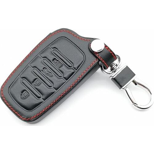 4 Buttons remote leather key fob shield for Toyota fortuner prado camry rav4 highlander crown case keyless smart housing case