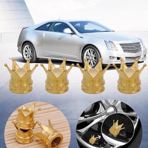 4Pcs/set Universal Crown Style Car Tire Air Valve Stem Cap Automobiles Wheel Tyre Stem Air Valve Dust Covers Auto Accessories