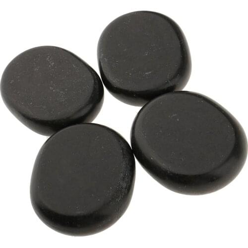 4pcs Large Spa Hot Rocks Relaxing Massage Stones Natural Basalt Kit for Body Massage Pain Relief Health Care