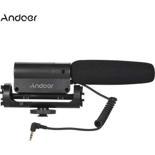 Andoer Photography Interview/Cardioid Directional/Video Recording Condenser Microphone for Canon Nikon Sony DSLR ILDC Cameras