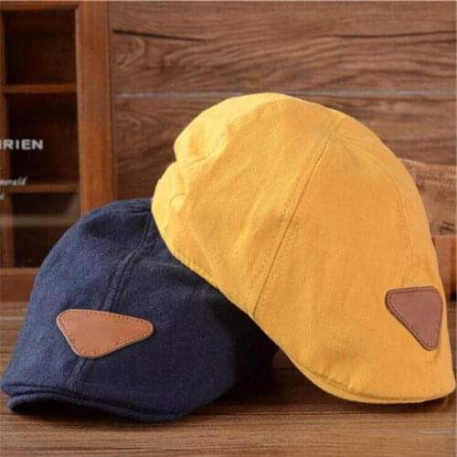 New fashion baby cute cotton caps Berets solid color kids children hat summer sun hats baseball cap chapeau enfant