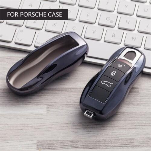 TPU Car Key Case Cover Key Protection Shell For Porsche Cayenne Macan Design 997 Panamera Cayman Woman Man Key Bag