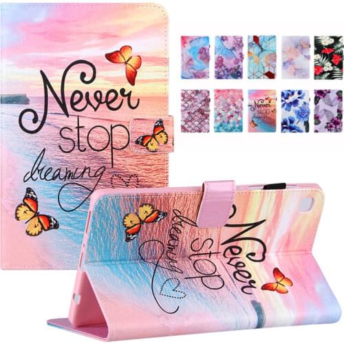 For Samsung Galaxy Tab A7 Lite 8.7 Case SM-T220 SM-T225 T220 T225 Cover Funda Tablet Protector Cute Painted Stand Shell Coque