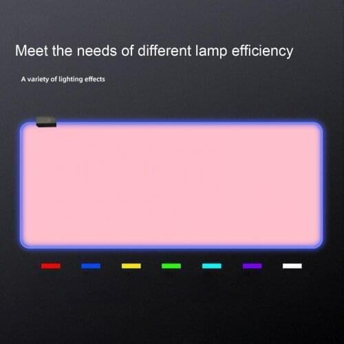 Colorful Luminous RGB Light Effect Large Size Anti-slip Computer Keyboard LED Mouse Pad Mat for PC
