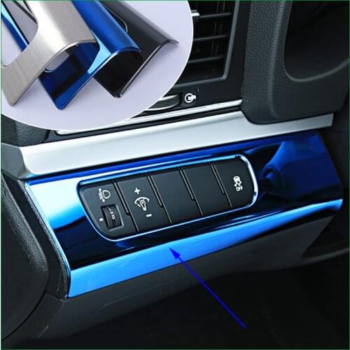 For Hyundai Elantra 2016 2017 Car styling Interior Off Buttons Cover Decoration Headlight switch Frame cover trim Stickers