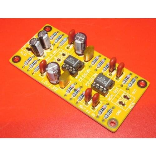 Updated Balanced XLR to Unbalanced RCA Preamplifier Headphone Dual OP AMP Circuit Board w/ NE5532 f/ AD826 AD827 OPA2134