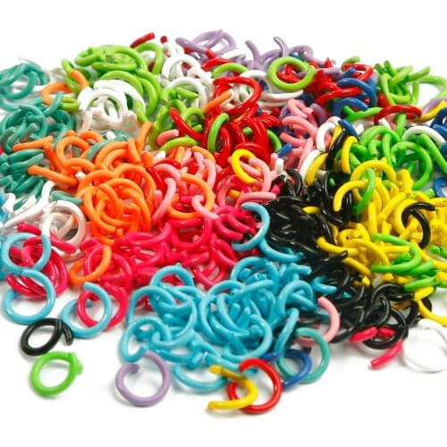 50pcs/lot 1.2x8mm Open Jump Rings Colorful Split Rings Connectors For Diy Jewelry Finding Making Accessories Supplies