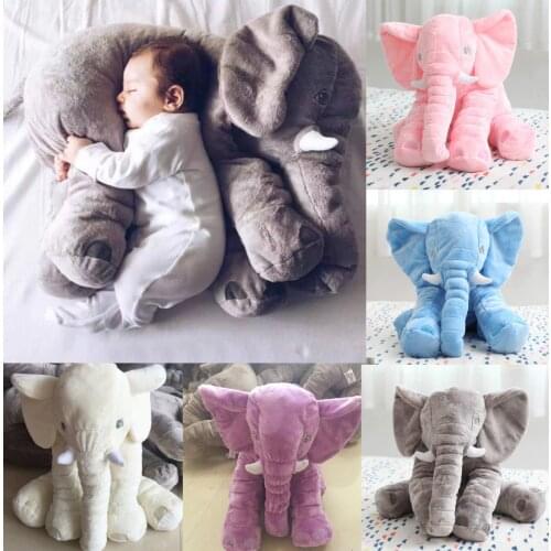 Lumbar Pillow Soft Plush Stuff Toys Elephant Doll Sleeping Memory Decorative Bedding Animal Pillow