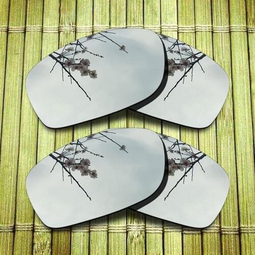 Polarized Replacement Lense For-Oakley Fives Squared Sunglasses Frame True Color Mirrored Coating - 2 x Chrome Combine Options