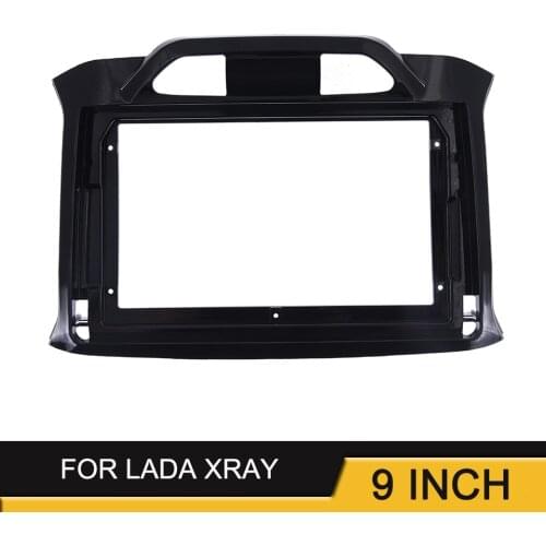 Double 2 Din Fascia Fit for LADA XRAY 2015-2019 Car Radio Frame 9 Inch Stereo Panel Audio Dash Installation Trim kit Frame