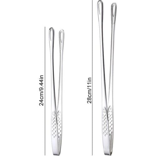 Stainless Steel Food Tongs Long Handle Anti-scald Barbecue Tongs Kitchen Utensils Tongs Bread Clip Pastry Clamp Barbecue Kitchen