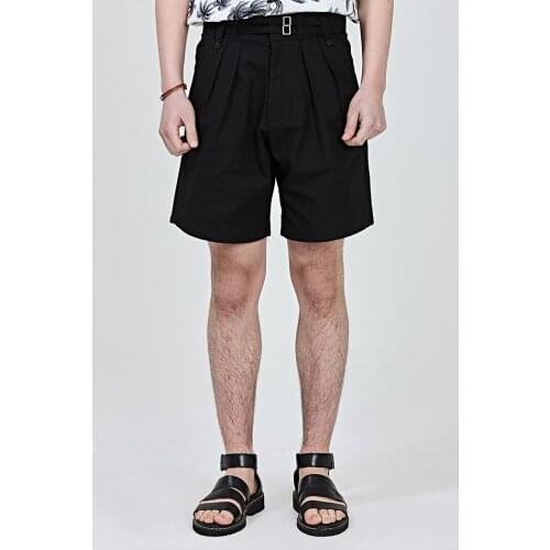 Shorts mens summer thin loose vertical straight tube British casual Harem Pants light mature style Korean fashion 5 points big