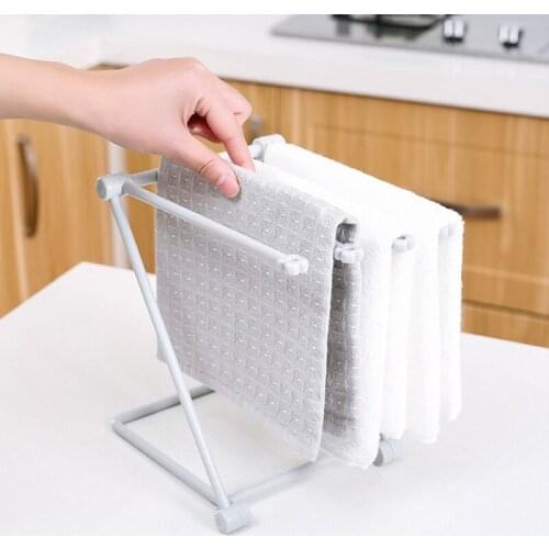 Folding Cloth Storage Rack Bottle Drying Rack Countertop Dishcloth Cleaning Dryer Drainer Storage Shelf Cup Hanging Holder