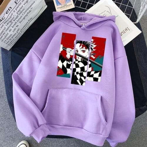Demon Slayer Anime Tanjiro And Nezuko Hoodie Streetwear Men Street Style Streetwear Girl Sweatshirt Sudadera Mujer