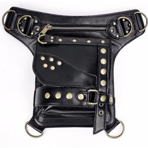 Vintage Steampunk Bag Steam Punk Retro Rock Gothic Retro Bag Goth Shoulder Waist Bags Packs Victorian Style Women Men Leg Bag W2