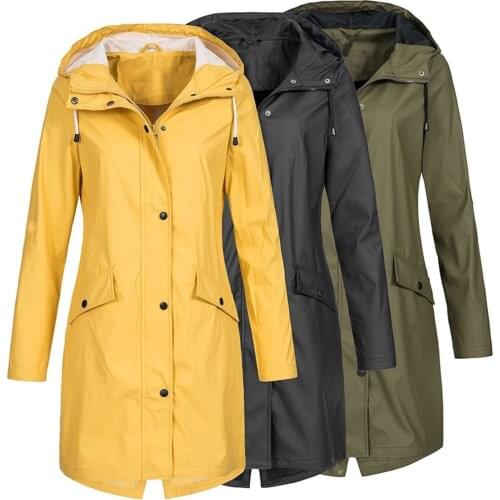 Women Casual Raincoats Jacket Coats Transition Jackets Sunsets Long Autumn Winter Windbreaker Waterproof Sports Hiking Jackets