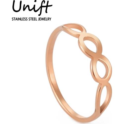 Unift Simple Forever Love Infinity Rings Stainless Steel Finger Ring Female Vintage Jewelry Wedding Band Party Gifts 2021 New