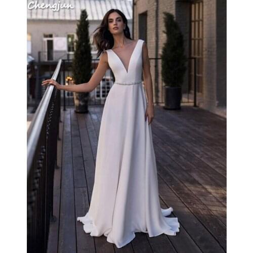 Chengjun Prom Ladies Gown Formal Modest Formal Casual Wedding Dresses