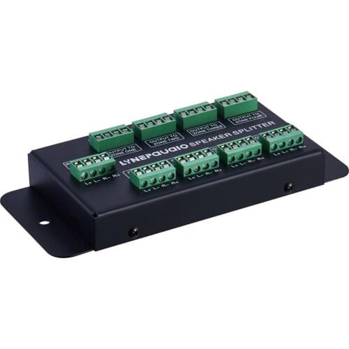1 input and 8 output power amplifiers and audio signal distribution panel with 8 audio zones, each channel 300W audio input
