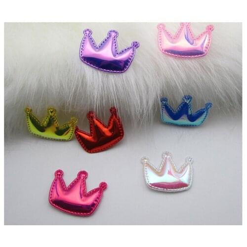 100pcs Reflective Crown Cup cake topper Food Flags Crown Cute Baby Girls For Handmade Hair Material Party Decoration