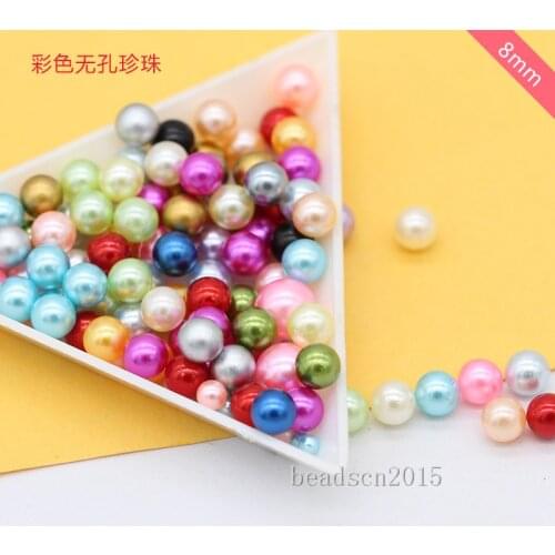 3/4/6/8mm Mixed No holes ABS Imitation Pearls Spacer Beads Round Loose Beads DIYCraft Scrapbook Charm Jewelry Garments Making